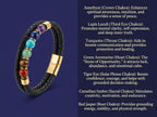 The Magnetic LEATHER 7 CHAKRA Bracelet (Lab Certified)