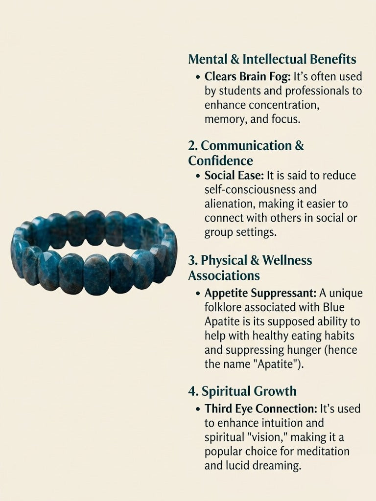 The Elegant BLUE APATITE Bracelet (Lab Certified)