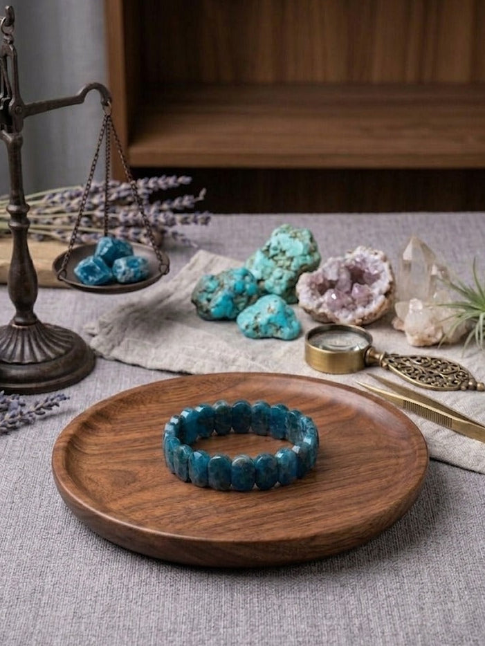 The Elegant BLUE APATITE Bracelet (Lab Certified)