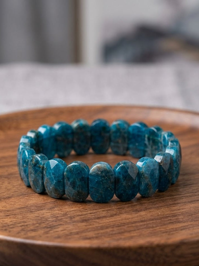 The Elegant BLUE APATITE Bracelet (Lab Certified)