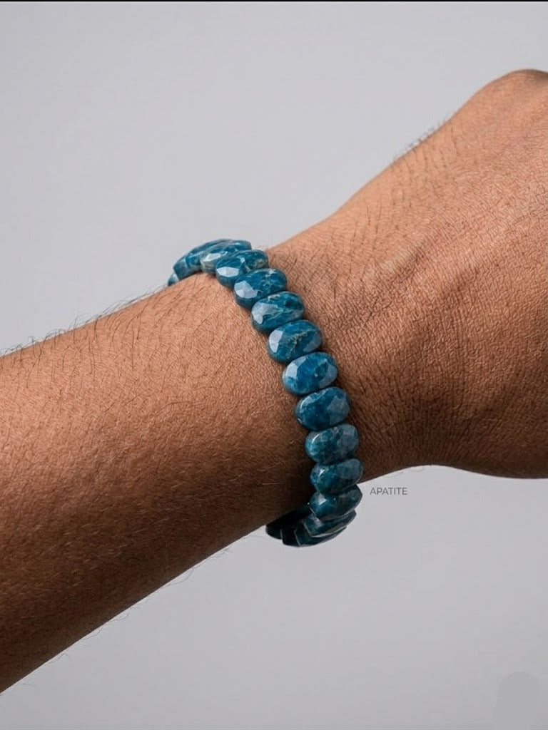 The Elegant BLUE APATITE Bracelet (Lab Certified)